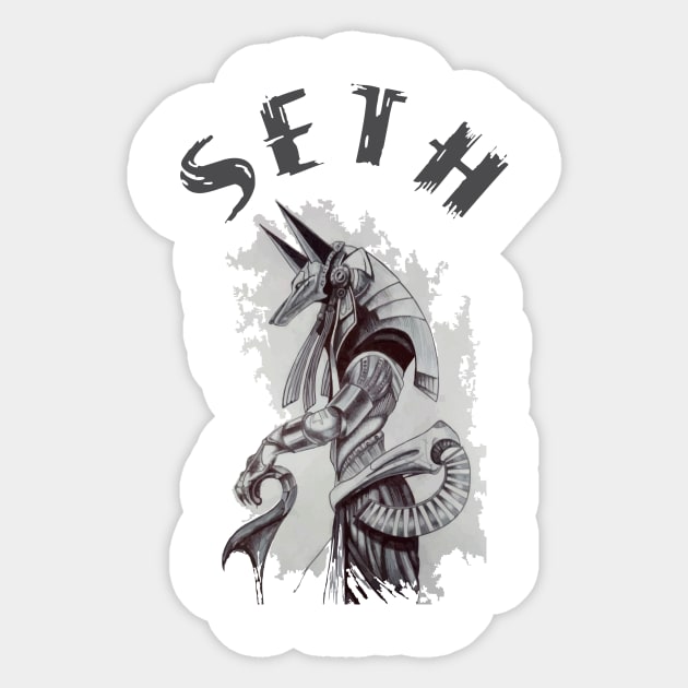 Seth Egyptian god design Sticker by cusptees